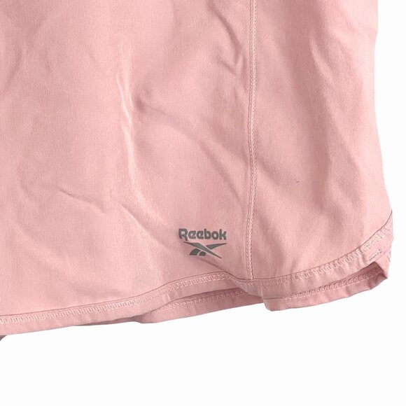 New Reebok Womens Sz XL Slim High-Rise Workout Shorts Pale Mauve Harmony Vector - Picture 2 of 8